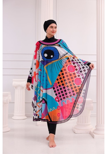 Tarzını Seç Kimono Pareo - Tesettür Pareo - Fethiye Model 240x135 Cm Çok Renkli