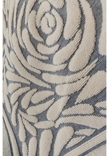 2'li Zemini Renkli %100 Pamuk Ayak Havlusu İndigo