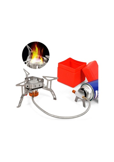 Jeemson Hk360 3500w Fırınsız Kamp Ocağı, Aluminyum-çelik Konstruksiyeli, Rüzgar Engeli Ve Taşıma Çantası İle Tam Set Gümüş