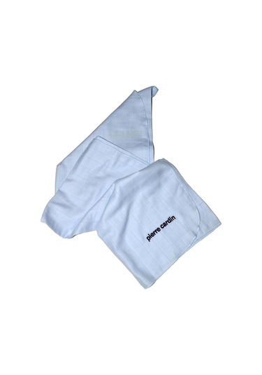 Pierre Cardin Mavi Çok Amaçlı %100 Pamuklu Müslin Bebek Battaniyesi 303745 Mavi