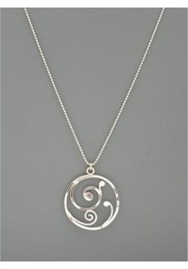 Gümüş Dalga Kolye 487345392