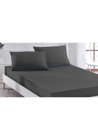 120 Lik Penye Lastikli Çarşaf 120 200 Cm Antrasit Antrasit