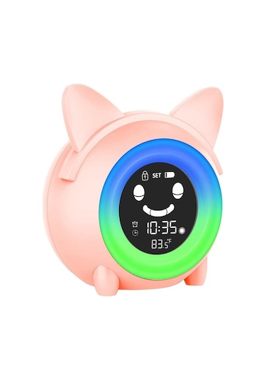 Goldenqian Çocuk Yatak Odası Çocuk Uyku Eğitimi Saat Pembe Için Çalar Saat 96qktd Pembe