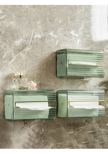 Grey-worthbuy Doku Kutusu Duvara Monte Tuvalet Mutfak Kleenex Tutucu Banyo Islak Mendil Tutucu Peçete Kağıt Kutusu Yüz Maskeleri Saklama Kutusu