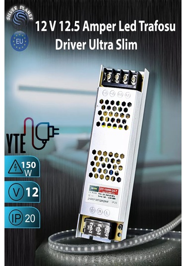 Şemalı 12v 21 Amper Ultra Slim Fansız Şerit Led Trafosu/driver