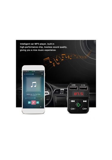 Yifomall "kablosuz Araç Mp3 Çalar - Bluetooth 5.0, Fm Verici, Çift Usb Port Ve Hd Ses Kalitesi İle Telefon Görüşmesi Desteği"