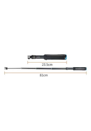 Gopro, Insta360, Djı Ve Diğer Aksiyon Kameraları İçin Taşınabilir Katlanabilir Tripod Tutucu Selfie Monopod Çubuğu, Uzunluk: 23.5-81cm Diğer