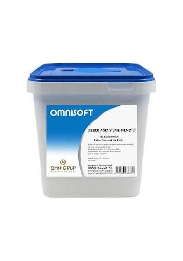 Omnisoft Tek Kullanımlık Bebek Ağız Silme Mendili 300 Adet