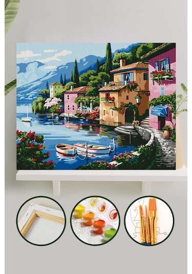 Sayılarla Boyama Tuval Seti 40x50 Cm - Deniz Evler