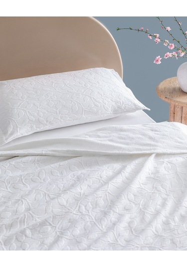 Chantal Tek Kişilik Yatak Örtüsü 8684427016947 Beyaz