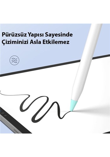 Coofbe Slikon 5 Renk 10 Adet Apple Pencil 1 Kalem Ucu Apple Pencil 2 Kalem Ucu Pürüzsüz Yapı