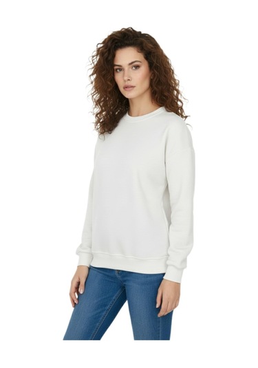 Baglan Kadın Spor Sıfıryaka Sweatshirt Bgl-st05061 Krem