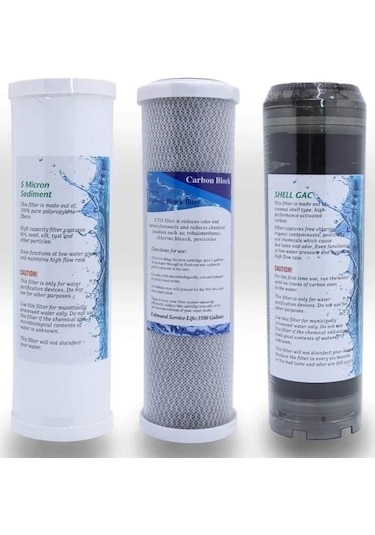 İhlas Aura Cebilon Açık Kasa Lüx 10" Su Arıtma Ön Filtre Seti 3'lü