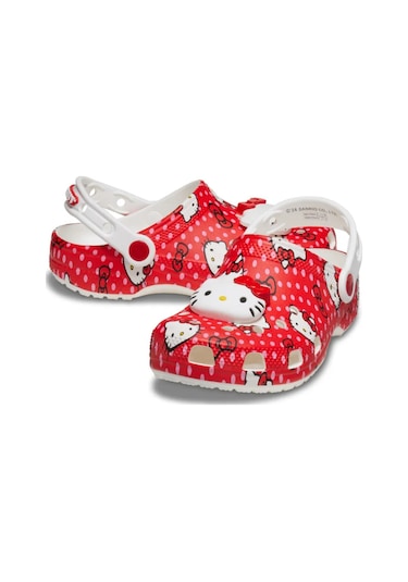 Crocs Hello Kitty Red Classic Clog T Çocuk Terlik 210577 210577 90h 90h Beyaz - Kırmızı