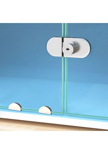 Paslanmaz Çelik Donanım Güvenlik Dolabı Ekran Kilidi Cam Kapı Kilitli Dolap Kapı Kilidi Lockset Style 4