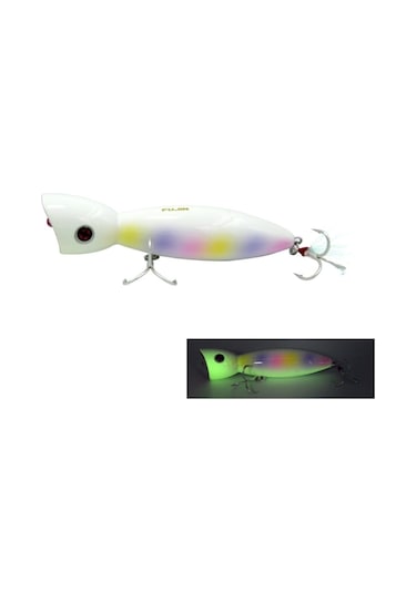 La-nina Maket Balık Su Üstü Popper - 018 Pearl Rainbow Glow