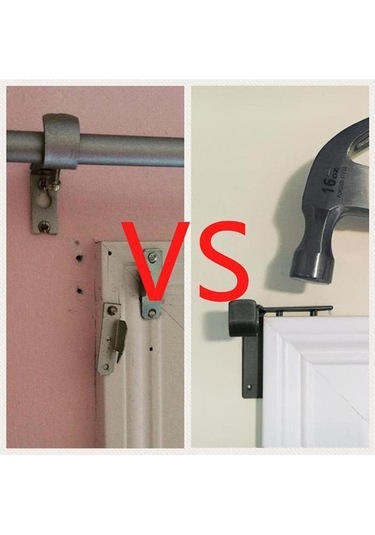 Pazly Evrensel Çift Perde Askısı - Sağlam Metal, 20kg Kapasiteli, 2 Adet