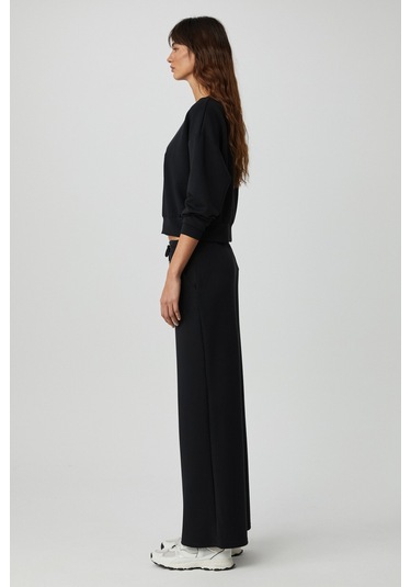 Kıerstan Kadın Scuba Kumaşlı Aşırı Yumuşak Oversize Siyah Eşofman Takımı