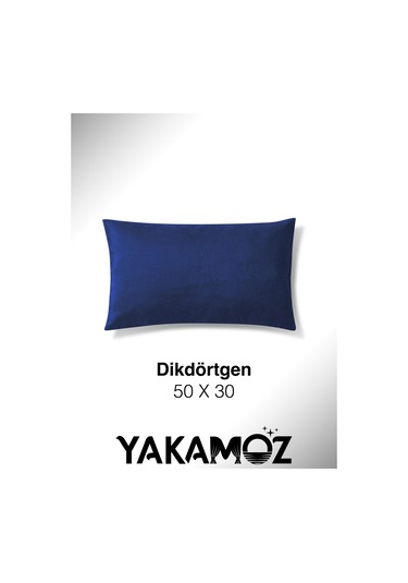 Br Yakamoz Gece Mavisi Kırlent , Yastık Kılıfı Kadife Görünümlü Velvet Touch Serisi Gece Mavisi