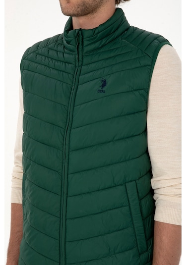U.s. Polo Assn. Erkek Koyu Yeşil Yelek Dokuma 50312012-vr079 Koyu Yesıl