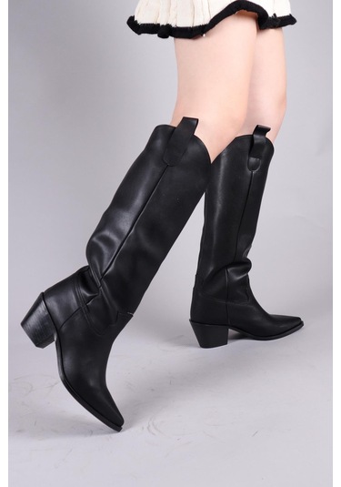 Kandi Kovboy Çekme Çizme Siyah-8570 Siyah