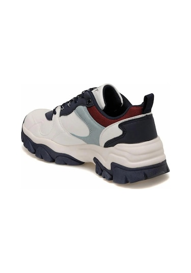 U.s. Polo Assn. Tracky Beyaz Mavi Kalın Taban Kadın Spor Ayakkabı Sneaker Beyaz