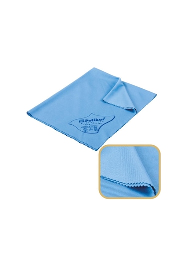 Polikur 3220 Universal Mikrofiber Cam Temizlik Bezi 40X50 Cm Mavi 1 Adet