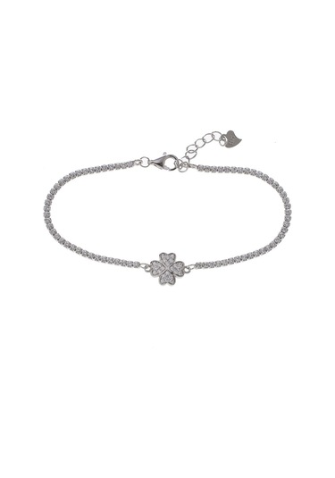 Yonca Model 925 Ayar Gümüş İnce Suyolu Kadın Bileklik Gümüş