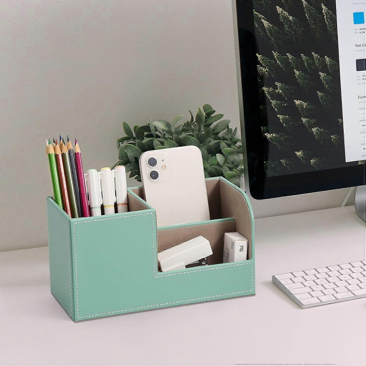 Masa Kalem Tutucu - Masa Kalem Tutucu Düzenleyici Masa Aksesuarları Ofis Malzemeleri Organizasyonel Dekorasyon Nane Yeşili