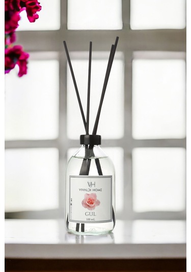 Vivaldi Home Gül Esanslı Çubuklu Oda Kokusu Esansiyel Uçucu Yağ 100 ML