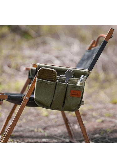 Homyl Koltuk Yan Cep Sandalye Kamp Atıştırmalıkları Yeşil Yeşil Çok Renkli