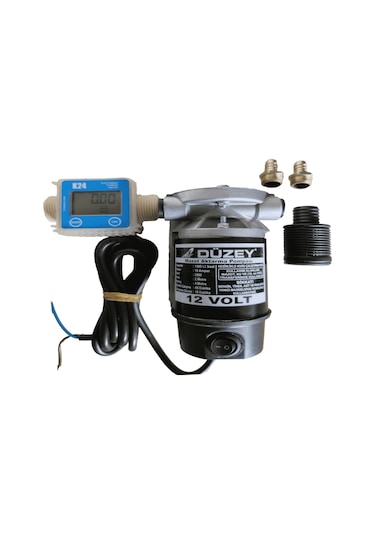 Düzey 12 Volt Diştan Çekme Sivi Transfer Pompasi & Dijital Sayaçl