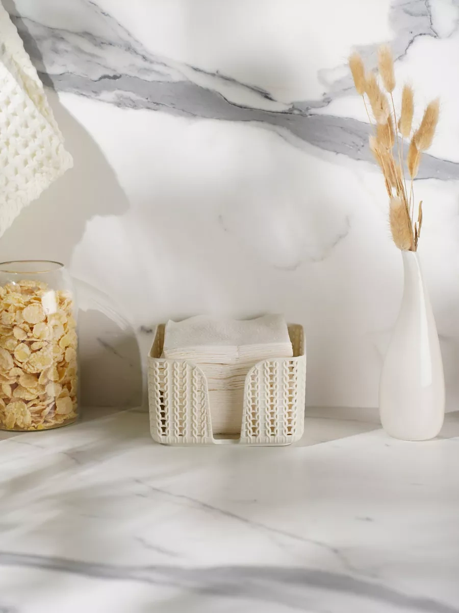 Idea Plastik Mutfak Masası Peygamberik Peçetelik 15x15x9 Cm 74056287 Bej