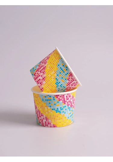 Laren Kıvamlı Kremalı Çorbalar, Yemekler Ve Lezzetler İçin Kapaklı Kağıt Tek Kullanımlık Kase 330ml 90'lı 372753676