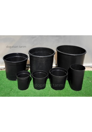 Siyah Yuvarlak Üretim Saksısı Fide Saksısı Çiçek Saksı Ebat Seçin (510577420)