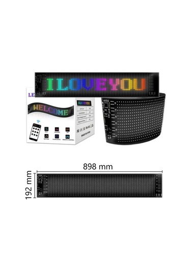 İşyeri Tır Kamyon Otobüs Uyumlu 90 Cm Rgb Led Panel 19,2x89,8cm Ölçü 16x96 Led Sayısı Kumanda +kablo Çok Renkli