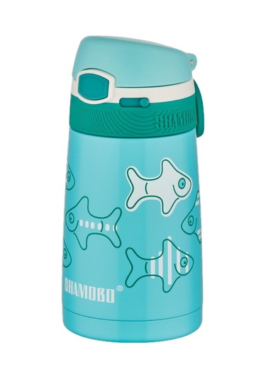Shamobo 2li Set Pipetli Çelik Termos 350ml -6 Saat Isı Yalıtımı- Turkuaz