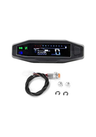 Pazly Motosiklet Dijital Rpm Ölçer Ve Kilometre Sayacı K20730-1