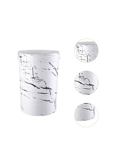Suntek Çöp Kovası Banyo Oturma Odası 18cmx26cm-beyaz Beyaz