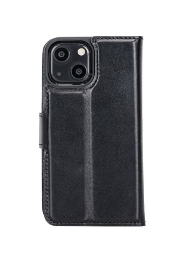 Toyigoo Toyigoo Apple İphone 13 Mini Uyumlu Deri Cüzdanlı Kılıf Rst1 Siyah