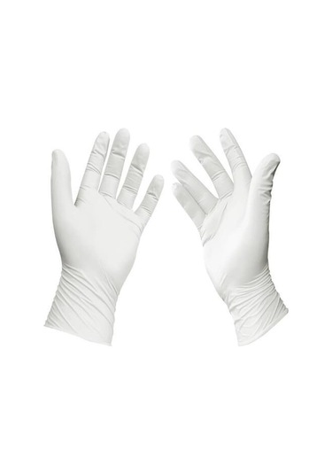 Omnipazar Karex Lateks Pudralı Eldiven 100'lü Paket Beyaz Large