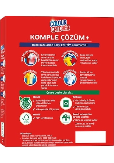 K2r Colour Catcher Renk Koruyucu Mendil 3 x 10'lu
