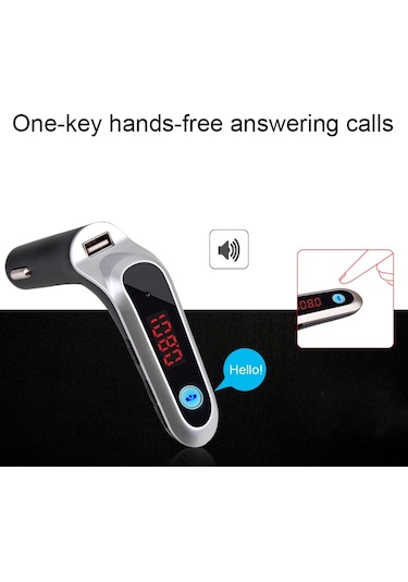 S7 Akıllı Dijital Ekran Müzik Çalar Arama Araç Şarj Cihazı, Renk: Altın