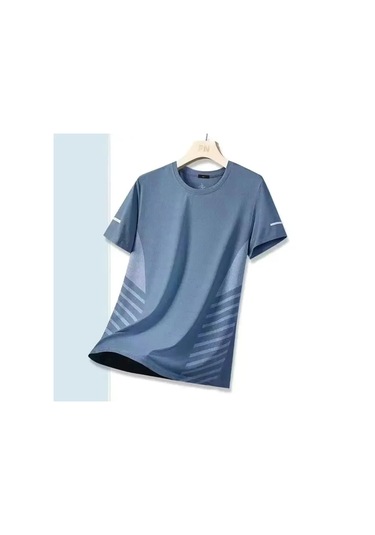 Prosperlink Yazlık İnce Buz İpeği Kısa Kollu Tişört - Spor Koşu Eğitim Takımı Hızlı Kuruyan Erkek KIrmızı