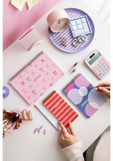 Haftalık Ve Günlük 3 Lü Masaüstü Süresiz Planlayıcı Set - Kurdele Kurdele