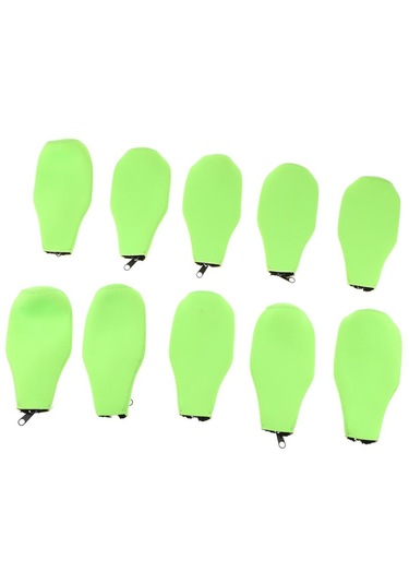 Homyl 10 Adet Şişe Soğutucu Tutucu Neopren Fermuar Bira Yeşil Yeşil