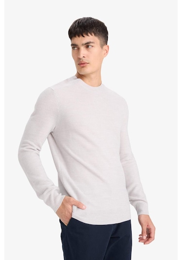 Defacto Standart Fit Bisiklet Yaka Basic Dokulu Triko Kazak F1777ax25augr184 Gri Defacto Standart Fit Bisiklet Yaka Basic Dokulu Triko Kazak F1777ax25augr184 Gri