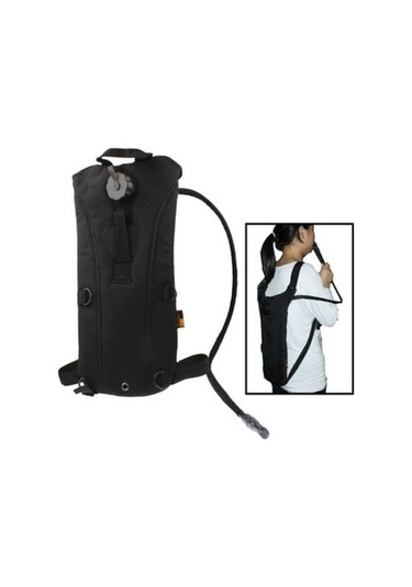2.5l Duffle Spor Hortumlu Su Şişesi Kamp Çantası Siyah Siyah