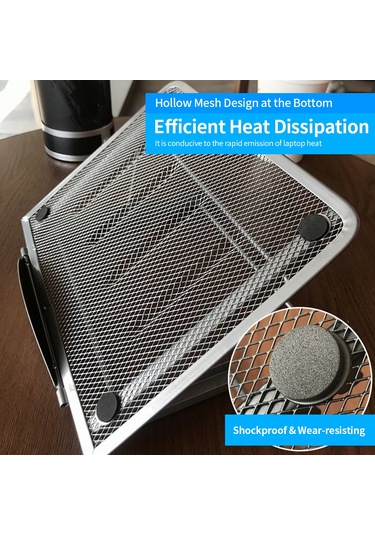 Padalink Yüksekliği 6 Seviyede Ayarlanabilir, Çekirdekli, Taşınabilir Ve Çevrilir, Dizüstü Bilgisayar/tablet İçin, Boyun Ağrısı Önleyici, Sert Ve Dayanıklı, Siyah Tutucu