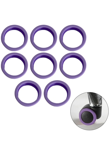 Homyl 8 Adet Bagaj Tekerlekleri Kapakları 2.09 '' Çap Mor Mor